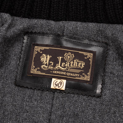 Y'2 Leather French Double Breasted Horsehide Jacket - Black - Standard & Strange