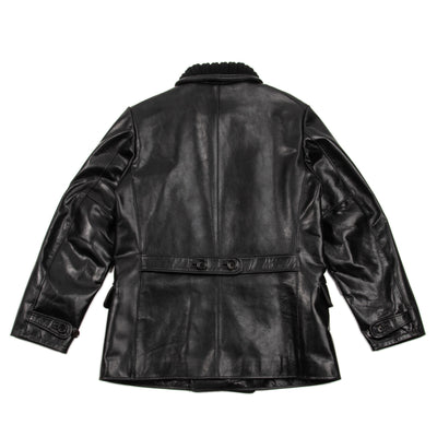 Y'2 Leather French Double Breasted Horsehide Jacket - Black - Standard & Strange