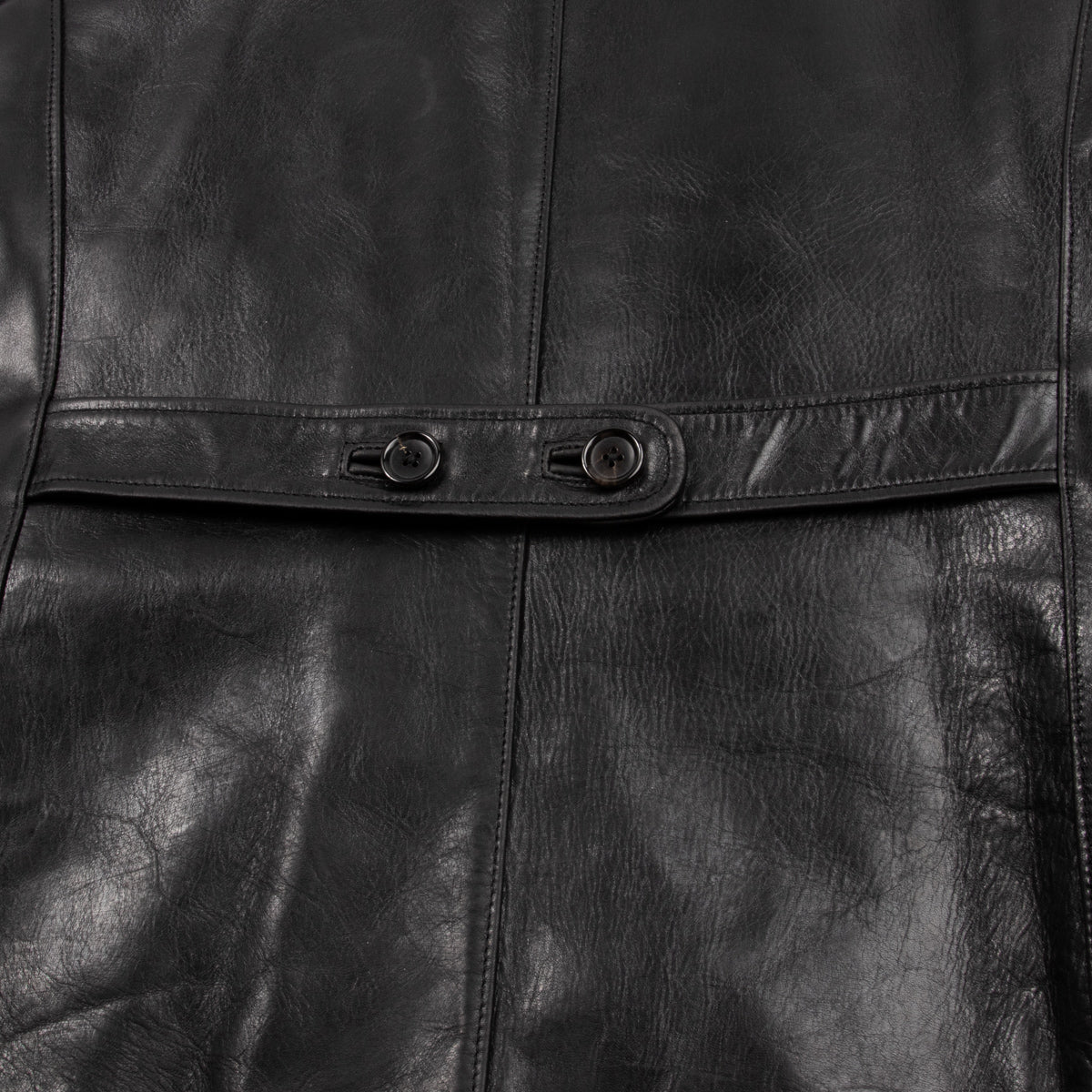 Y'2 Leather French Double Breasted Horsehide Jacket - Black - Standard & Strange