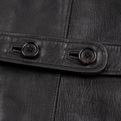 Y'2 Leather French Double Breasted Horsehide Jacket - Black - Standard & Strange