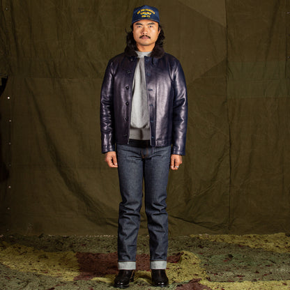 Y'2 Leather Indigo Horse N-1 Deck Jacket (IN-1) - Standard & Strange