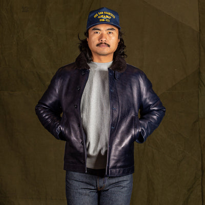 Y'2 Leather Indigo Horse N-1 Deck Jacket (IN-1) - Standard & Strange