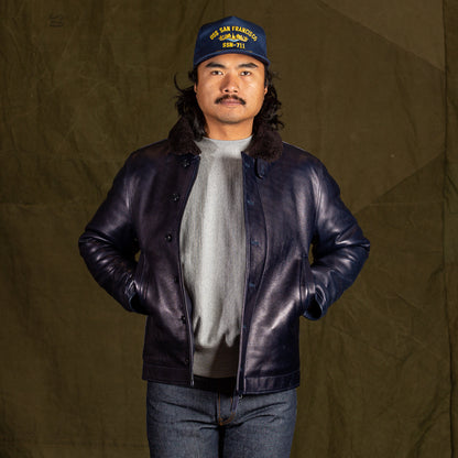 Y'2 Leather Indigo Horse N-1 Deck Jacket (IN-1) - Standard & Strange