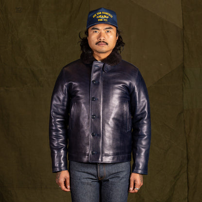 Y'2 Leather Indigo Horse N-1 Deck Jacket (IN-1) - Standard & Strange