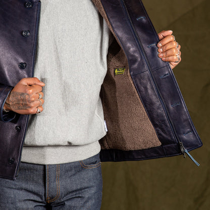 Y'2 Leather Indigo Horse N-1 Deck Jacket (IN-1) - Standard & Strange