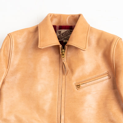 Y'2 Leather Kakishibu Persimmon Tanned Horsehide Single Riders Jacket (KR-42) - Standard & Strange
