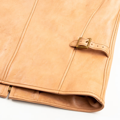 Y'2 Leather Kakishibu Persimmon Tanned Horsehide Single Riders Jacket (KR-42) - Standard & Strange