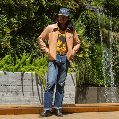 Y'2 Leather Kakishibu Persimmon Tanned Horsehide Single Riders Jacket (KR-42) - Standard & Strange