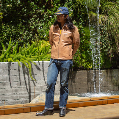 Y'2 Leather Kakishibu Persimmon Tanned Horsehide Single Riders Jacket (KR-42) - Standard & Strange