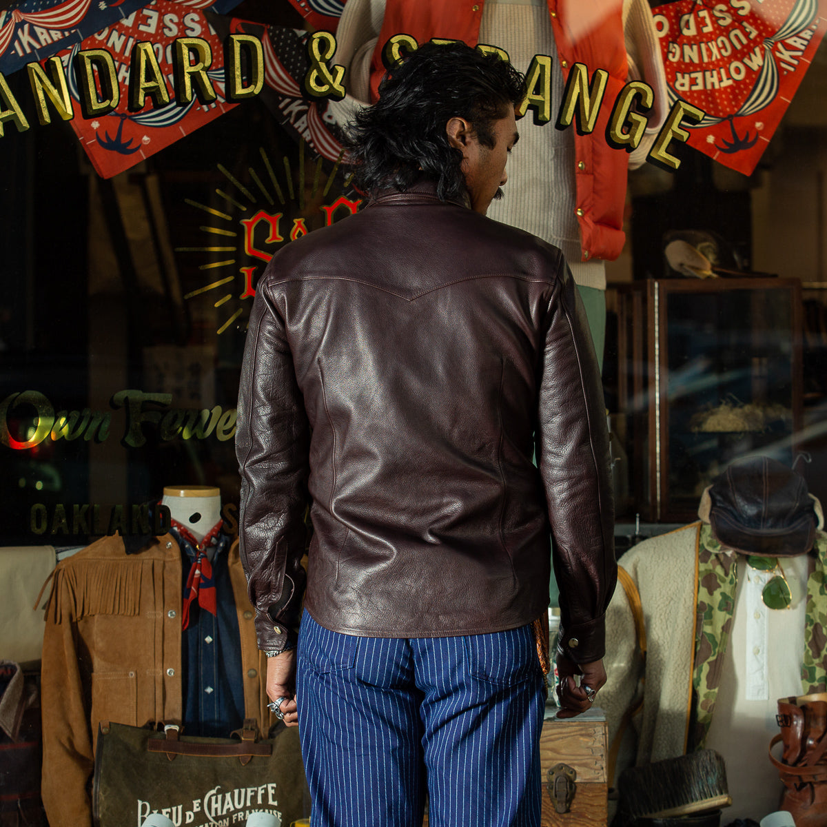 Steer Oil Western Shirt - Brown (SS-13)