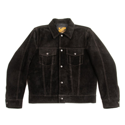 Y'2 Leather Steer Suede 3rd Type Jacket - Black (TB-139) - Standard & Strange