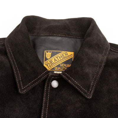 Y'2 Leather Steer Suede 3rd Type Jacket - Black (TB-139) - Standard & Strange