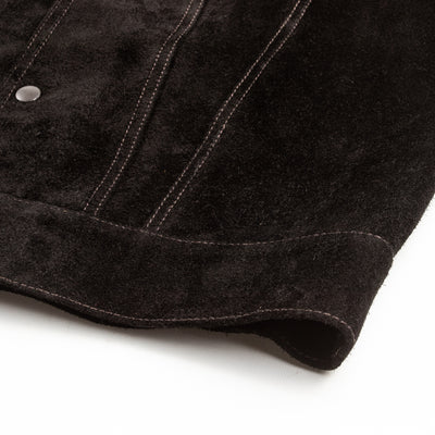 Y'2 Leather Steer Suede 3rd Type Jacket - Black (TB-139) - Standard & Strange