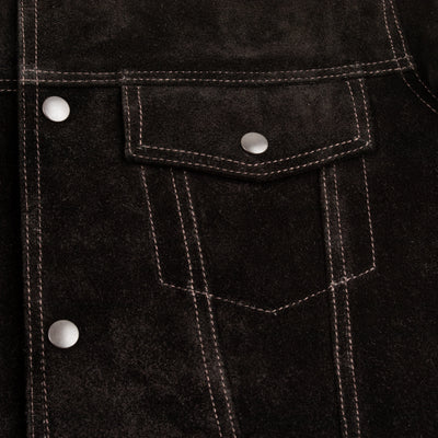 Y'2 Leather Steer Suede 3rd Type Jacket - Black (TB-139) - Standard & Strange