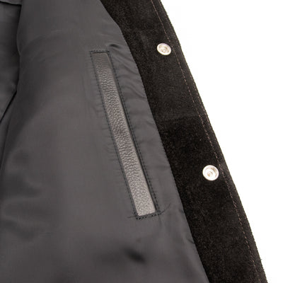 Y'2 Leather Steer Suede 3rd Type Jacket - Black (TB-139) - Standard & Strange