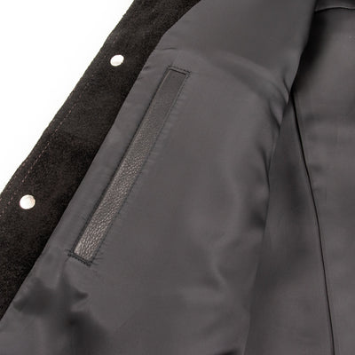 Y'2 Leather Steer Suede 3rd Type Jacket - Black (TB-139) - Standard & Strange