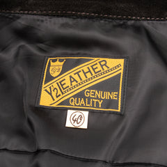Y'2 Leather Steer Suede 3rd Type Jacket - Black (TB-139) - Standard & Strange