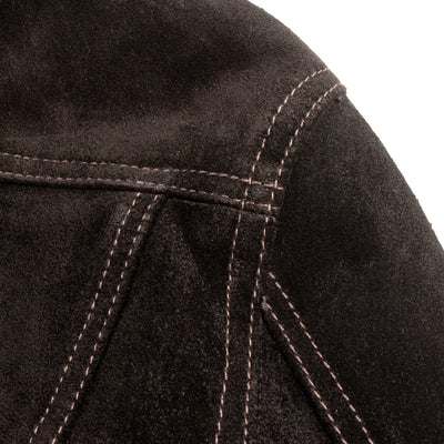 Y'2 Leather Steer Suede 3rd Type Jacket - Black (TB-139) - Standard & Strange