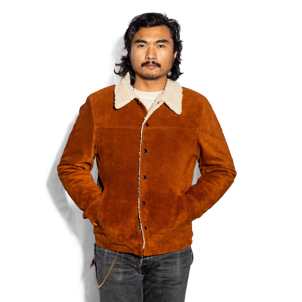 Y'2 Leather Steer Suede Ranch Coat - Camel (WJ-02) – Standard