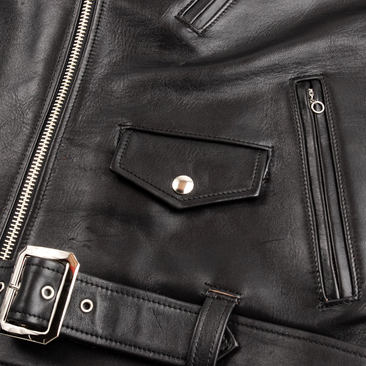 Y'2 Leather Sumi Dyed Horse Double Riders Jacket (SHR-58) - Standard & Strange