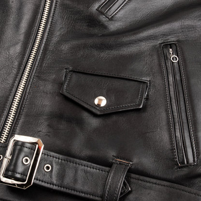 Y'2 Leather Sumi Dyed Horse Double Riders Jacket (SHR-58) - Standard & Strange