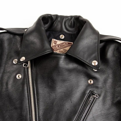 Y'2 Leather Sumi Dyed Horse Double Riders Jacket (SHR-58) - Standard & Strange