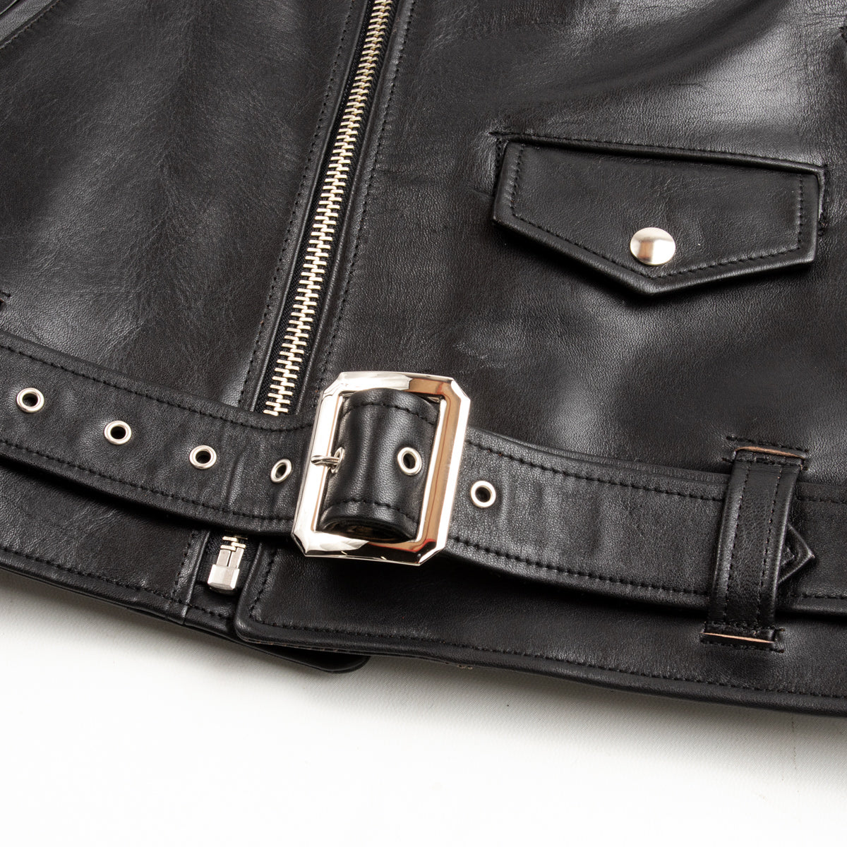 Y'2 Leather Sumi Dyed Horse Double Riders Jacket (SHR-58) - Standard & Strange