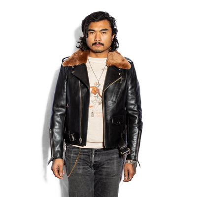 Y'2 Leather Sumi Dyed Horse Double Riders Jacket (SHR-58) - Standard & Strange