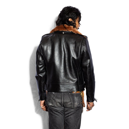 Y'2 Leather Sumi Dyed Horse Double Riders Jacket (SHR-58) - Standard & Strange