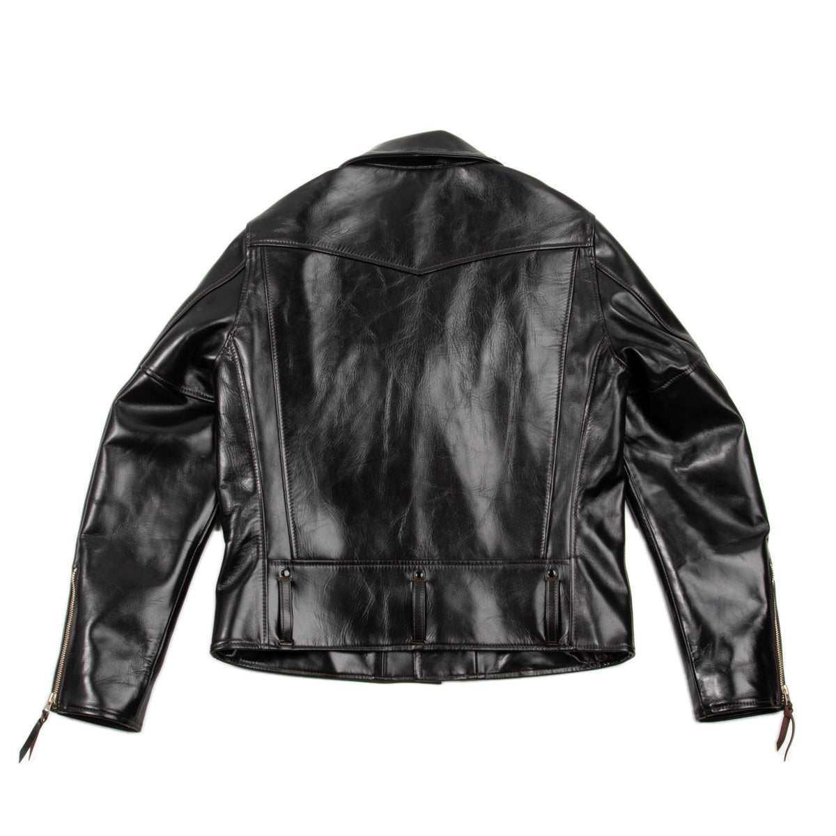 Y'2 Leather Vintage Horse D-Pocket Double Riders Jacket - Black ...