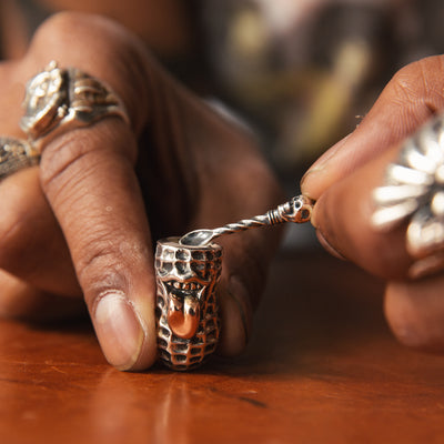 Peanuts & Co Yachimata Bero Peanuts Pendant / Key Ring - Silver x 10K Gold - Standard & Strange