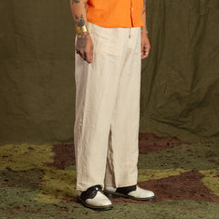 Blluemade Czech Drawstring Pant - Natural Belgian Linen - Standard & Strange