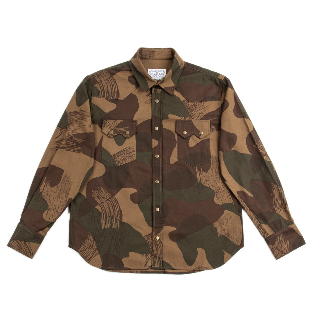 S&S x Blluemade x W'Menswear Western Shirt - Cotton Brushstroke Camo