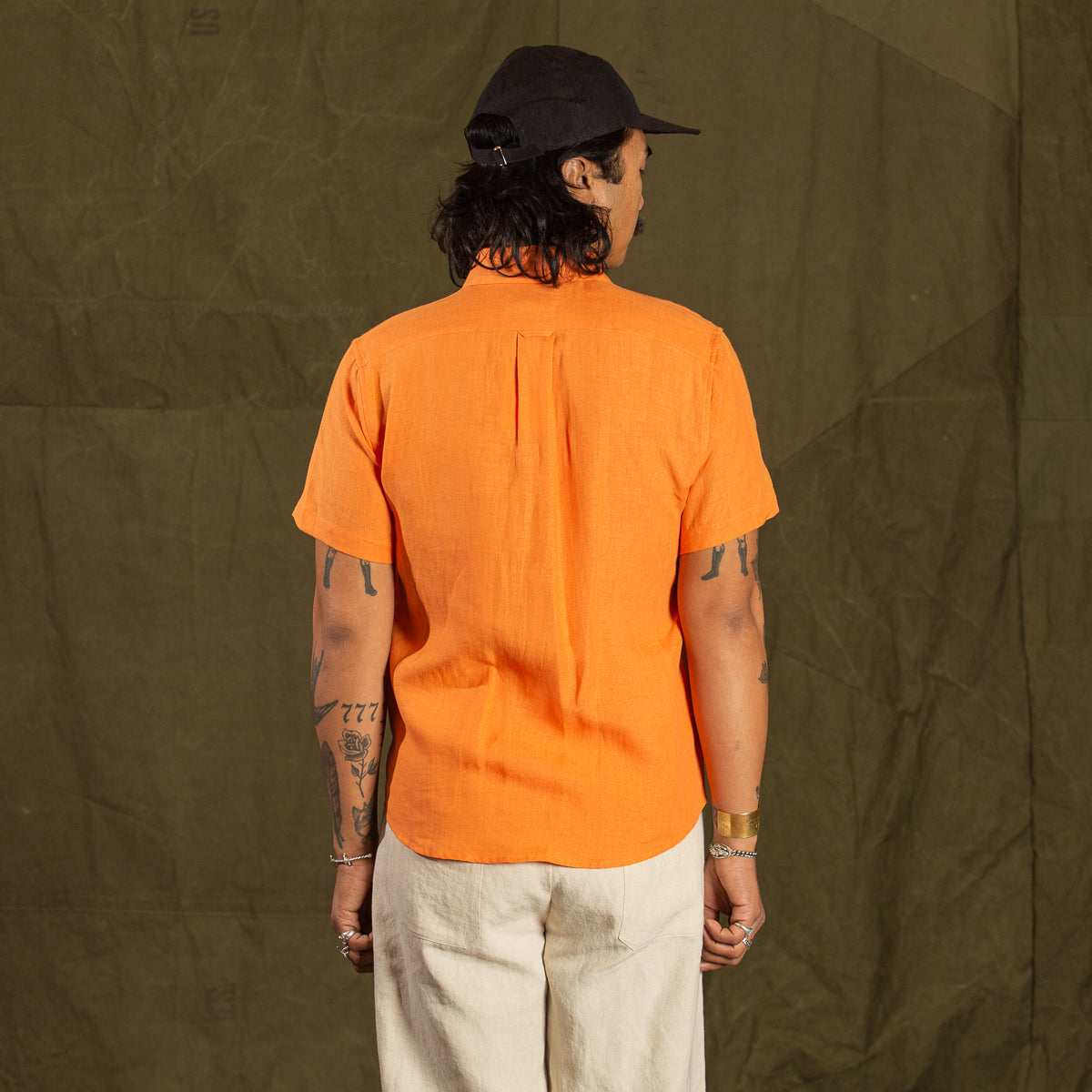 Blluemade Short Sleeve Shirt - Mango Belgian Linen - Standard & Strange