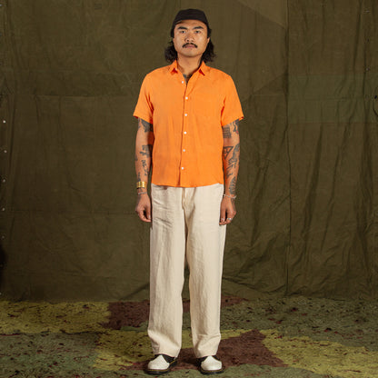 Blluemade Short Sleeve Shirt - Mango Belgian Linen - Standard & Strange