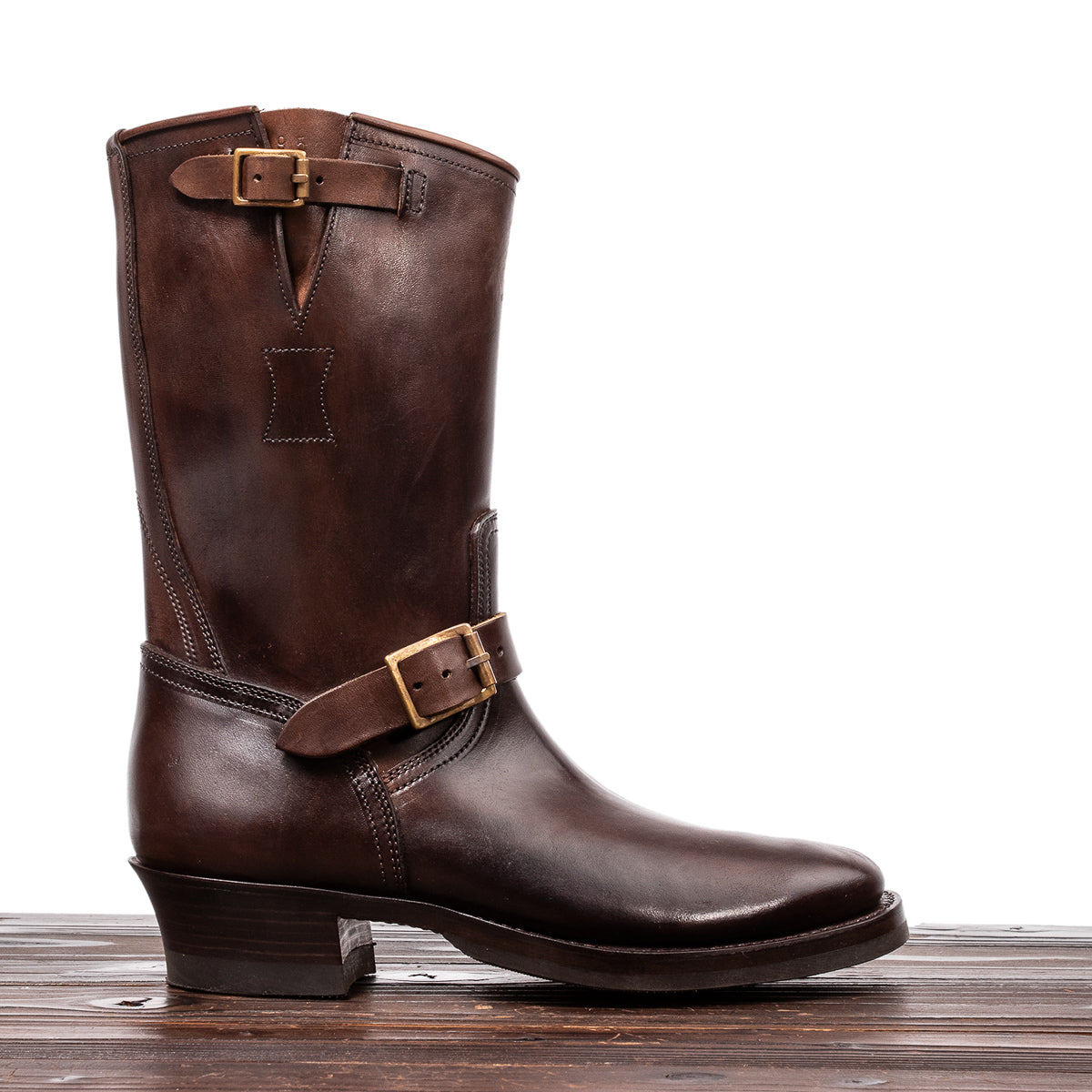Clinch Boots Engineer Boots - Brown Overdyed Horsebutt - CN Wide Last - Standard & Strange