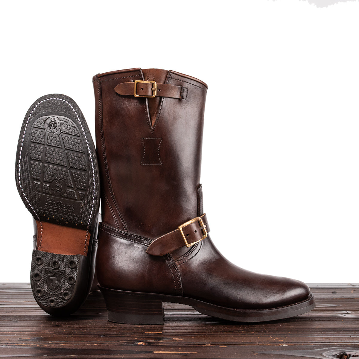 Clinch Boots Engineer Boots - Brown Overdyed Horsebutt - CN Wide Last - Standard & Strange