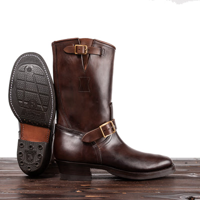 Clinch Boots Engineer Boots - Brown Overdyed Horsebutt - CN Wide Last - Standard & Strange