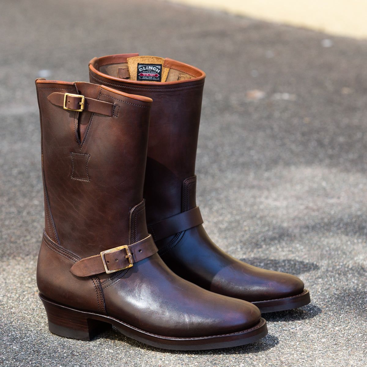 Engineer Boots - Brown Overdyed Horsebutt - CN Wide Last