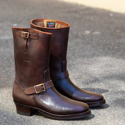 Clinch Boots Engineer Boots - Brown Overdyed Horsebutt - CN Wide Last - Standard & Strange