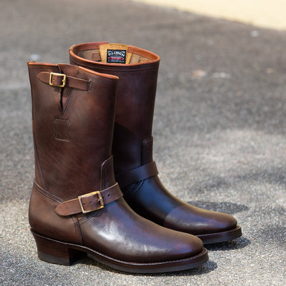 Clinch Boots Engineer Boots - Brown Overdyed Horsebutt - CN Wide Last - Standard & Strange
