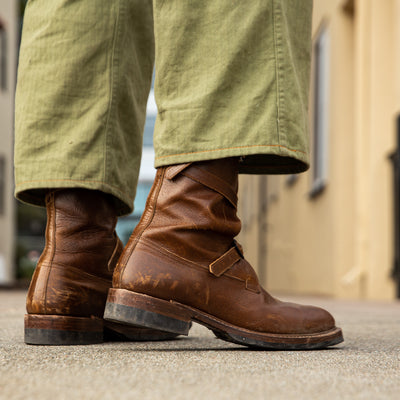 Eastman Leather Clothing Tanker Boots - Havana Burnished Roughout - Standard & Strange