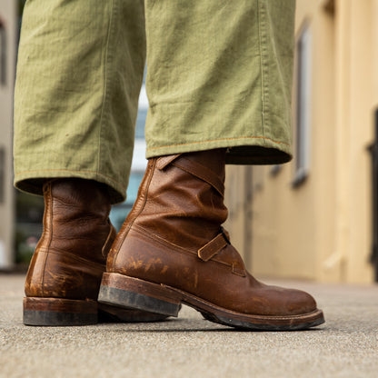 Eastman Leather Clothing Tanker Boots - Havana Burnished Roughout - Standard & Strange
