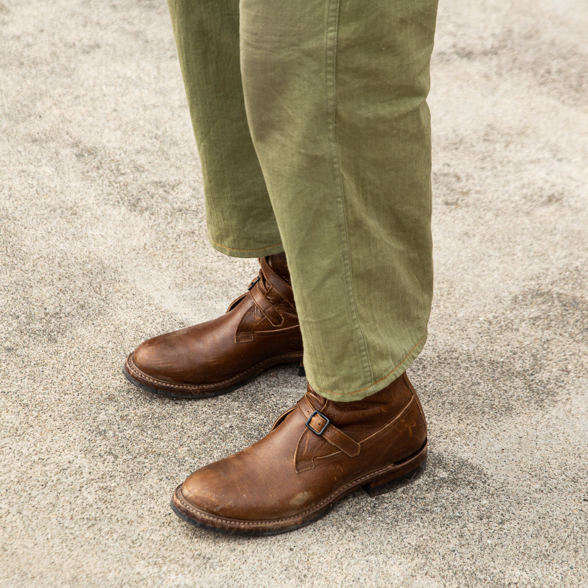 Eastman Leather Clothing Tanker Boots - Havana Burnished Roughout - Standard & Strange