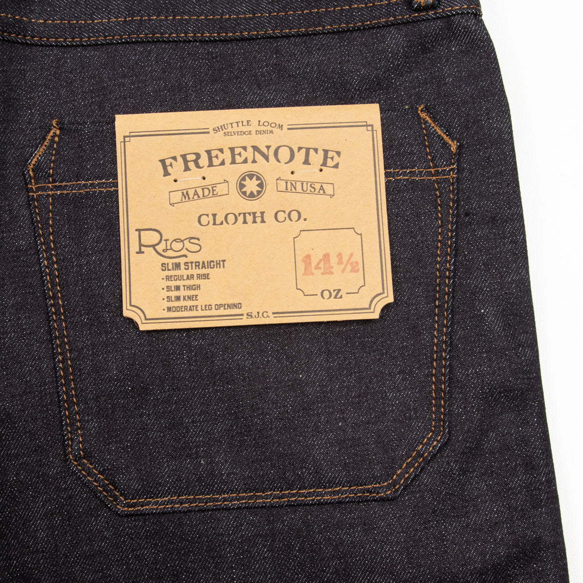 Freenote Cloth Rios 15oz Brown/Black Selvedge Denim - Mildblend Supply Co