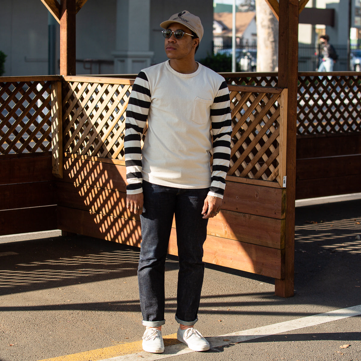 Freenote Shifter L/S Tee - Natural Combo - Standard & Strange