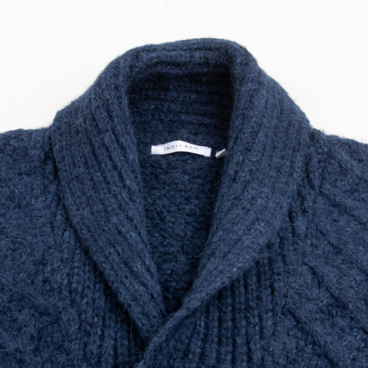 Andes Hand Knit Cardigan - Indigo Alpaca/Cotton