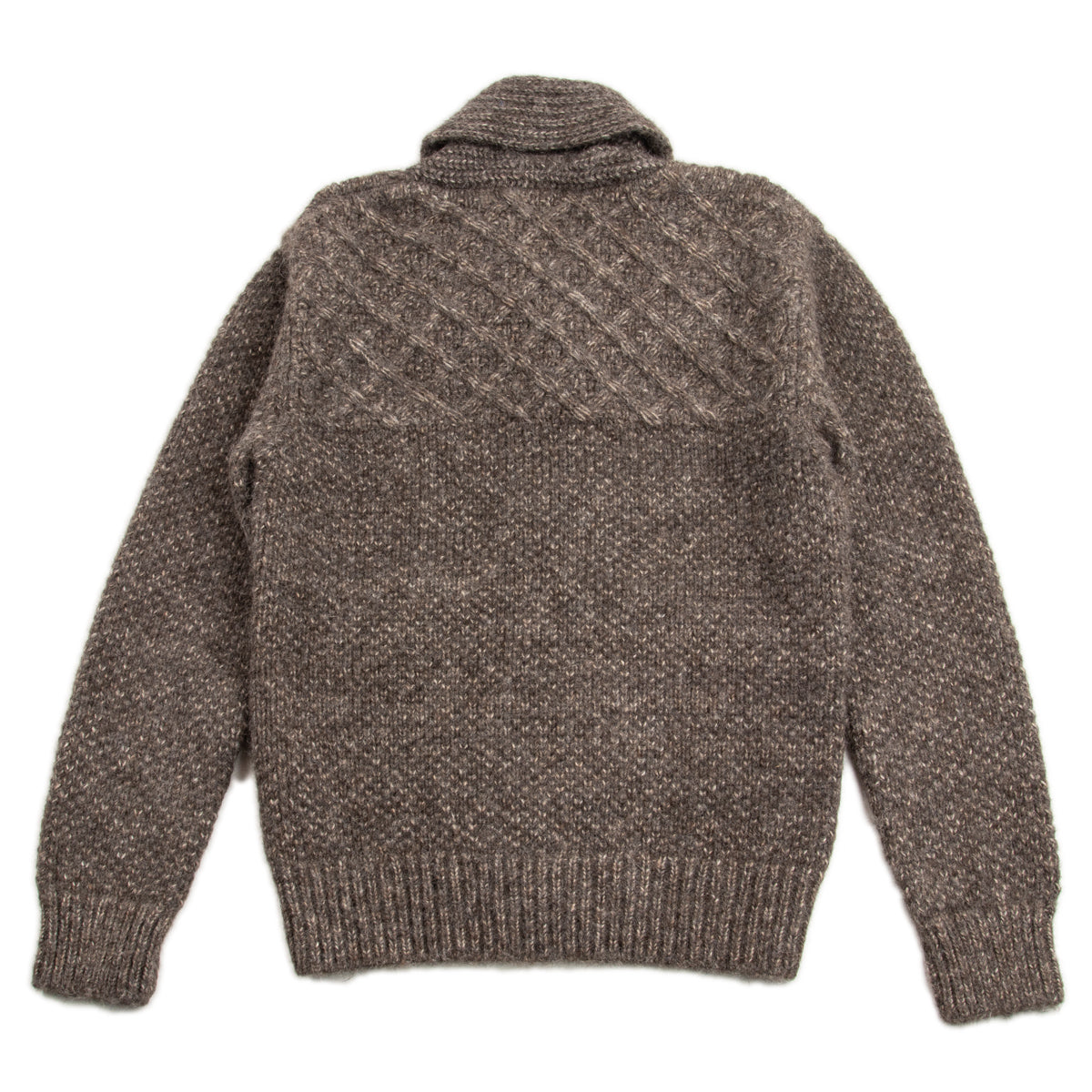 Andes Hand Knit Cardigan - Walnut Alpaca/Cotton