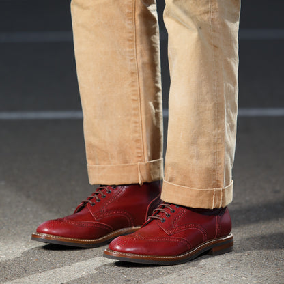 John Lofgren Glover Brogue Boots - Burgundy Vacchetta - Standard & Strange