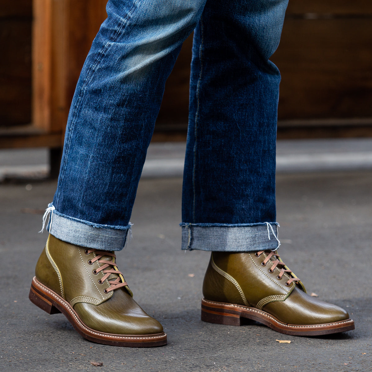 John Lofgren M-43 Service Boots - Shinki Olive Horsebutt [Limited Edition] - Standard & Strange